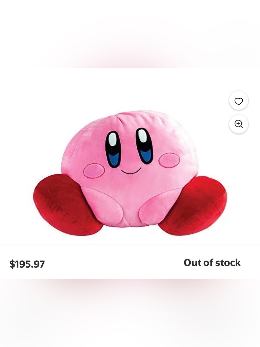 Huge Kirby Super Soft Pillow Club Mocchi Mocchi- Kirby Jumbo Plush Stuffed Toy - Picture 2 of 10